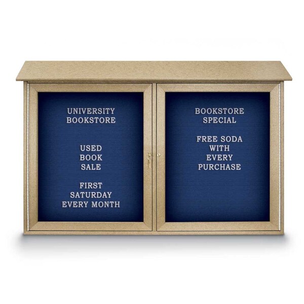 United Visual Products Indoor Enclosed Combo Board, 48"x36", Bronze Frame/White Porc & Rubber UVCB4836BZ-WHTPORC-RUBBER - main